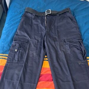 The Propper®EMS tactical blue utility pants with belt